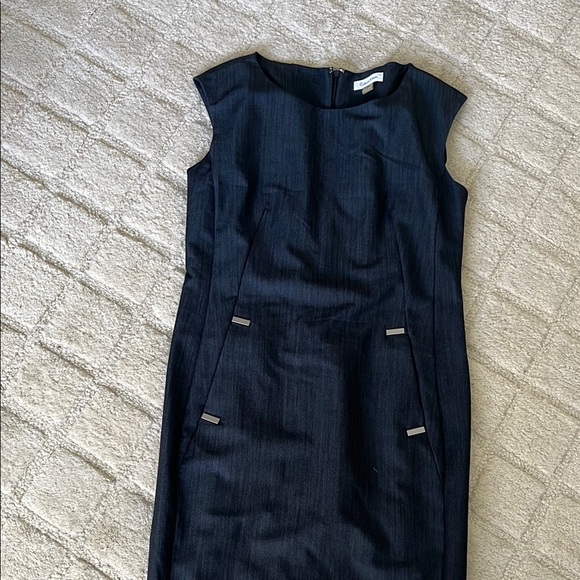 Calvin Klein Blue Sheath Dress - Picture 2 of 7